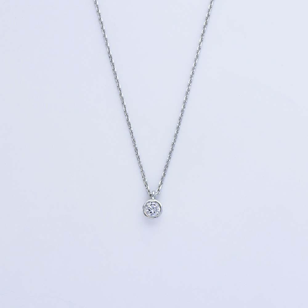 0,10 Karat Lab Pırlantalı Oval Taşlı Kolye - FP03169