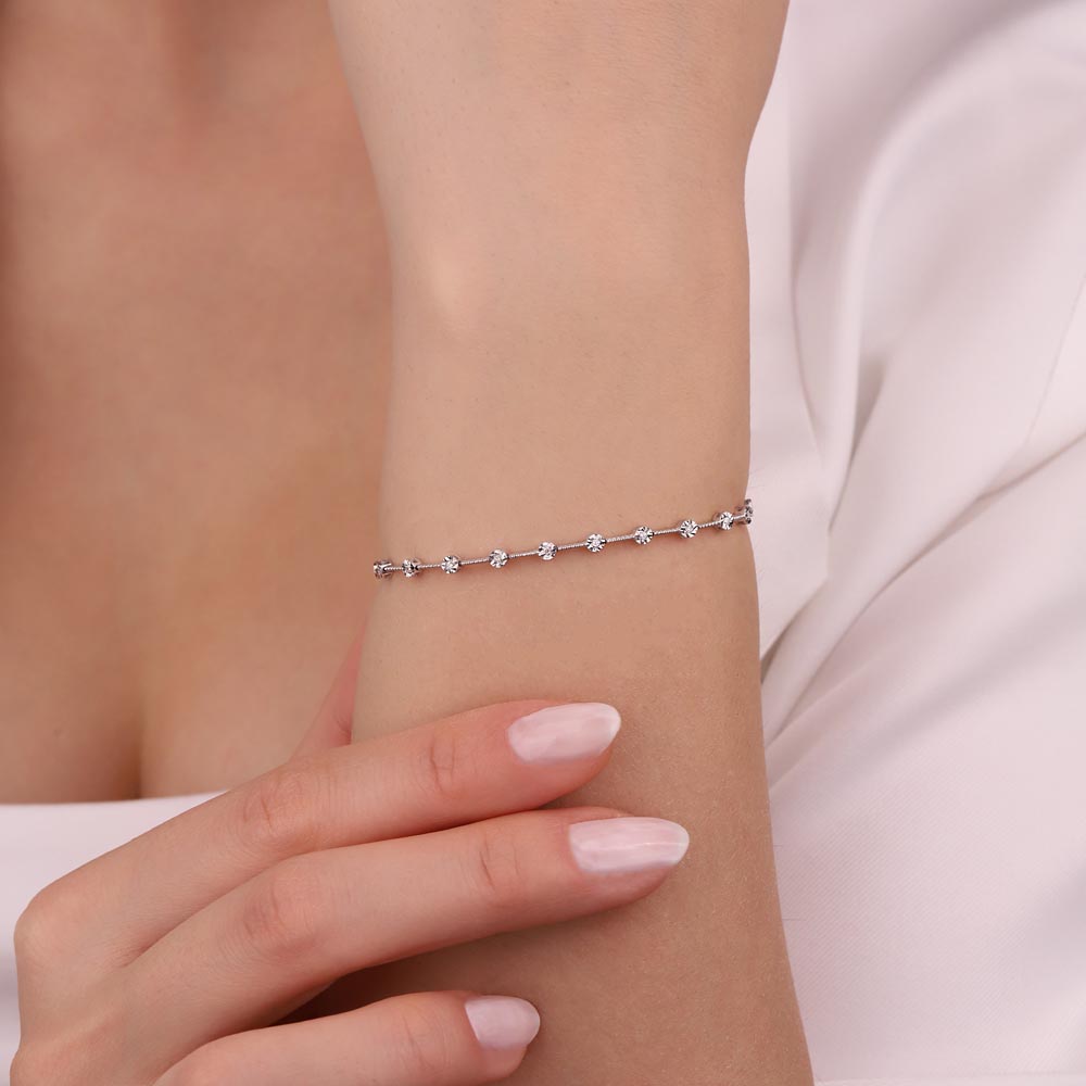 0,15 Karat Lab Pırlanta Taşlı Su Yolu Bileklik - FP00930