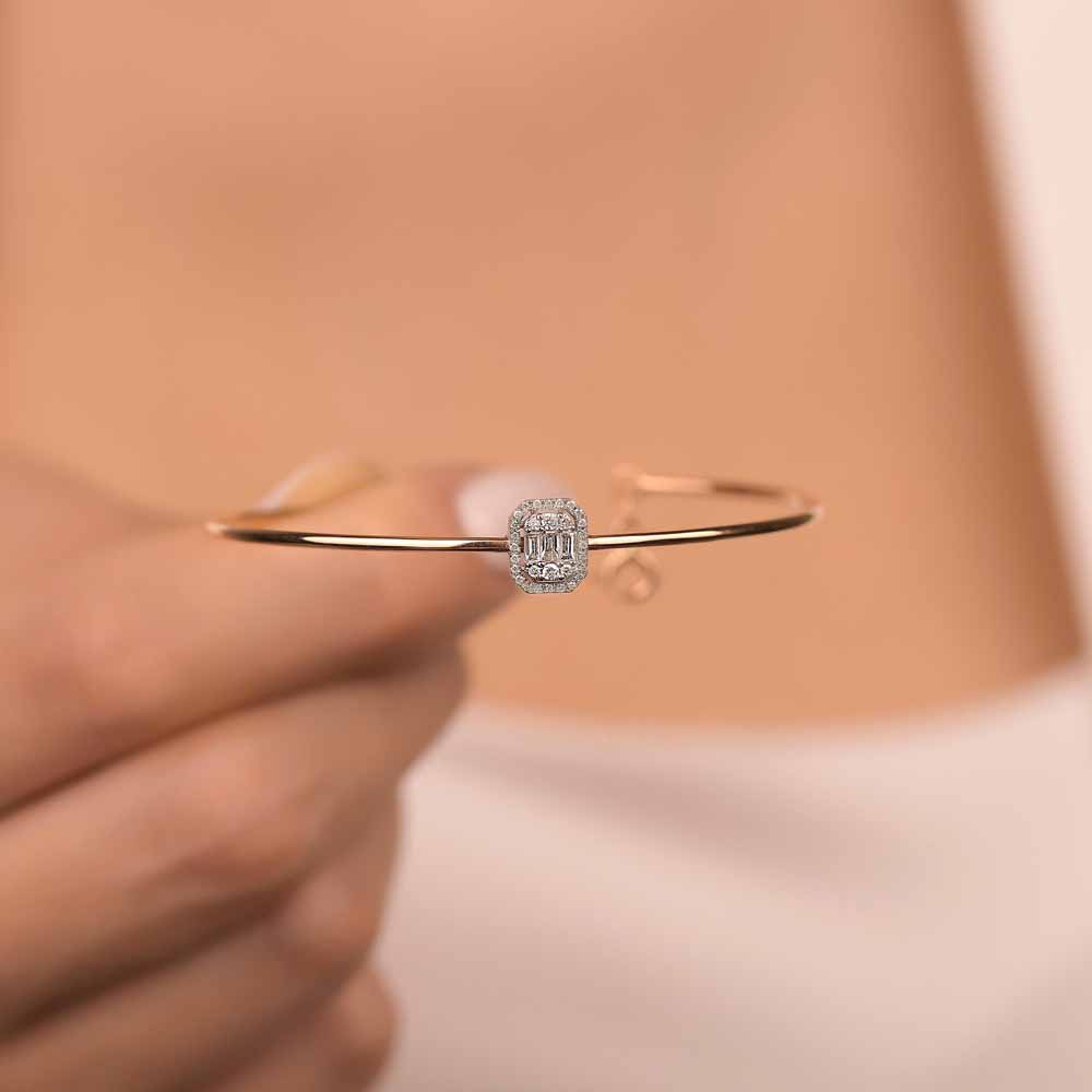 0,19 Karat Lab Pırlanta Baget Bileklik - FP00633