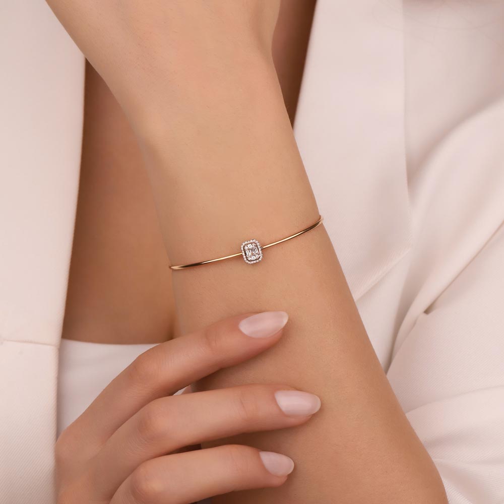 0,19 Karat Lab Pırlanta Baget Bileklik - FP00633