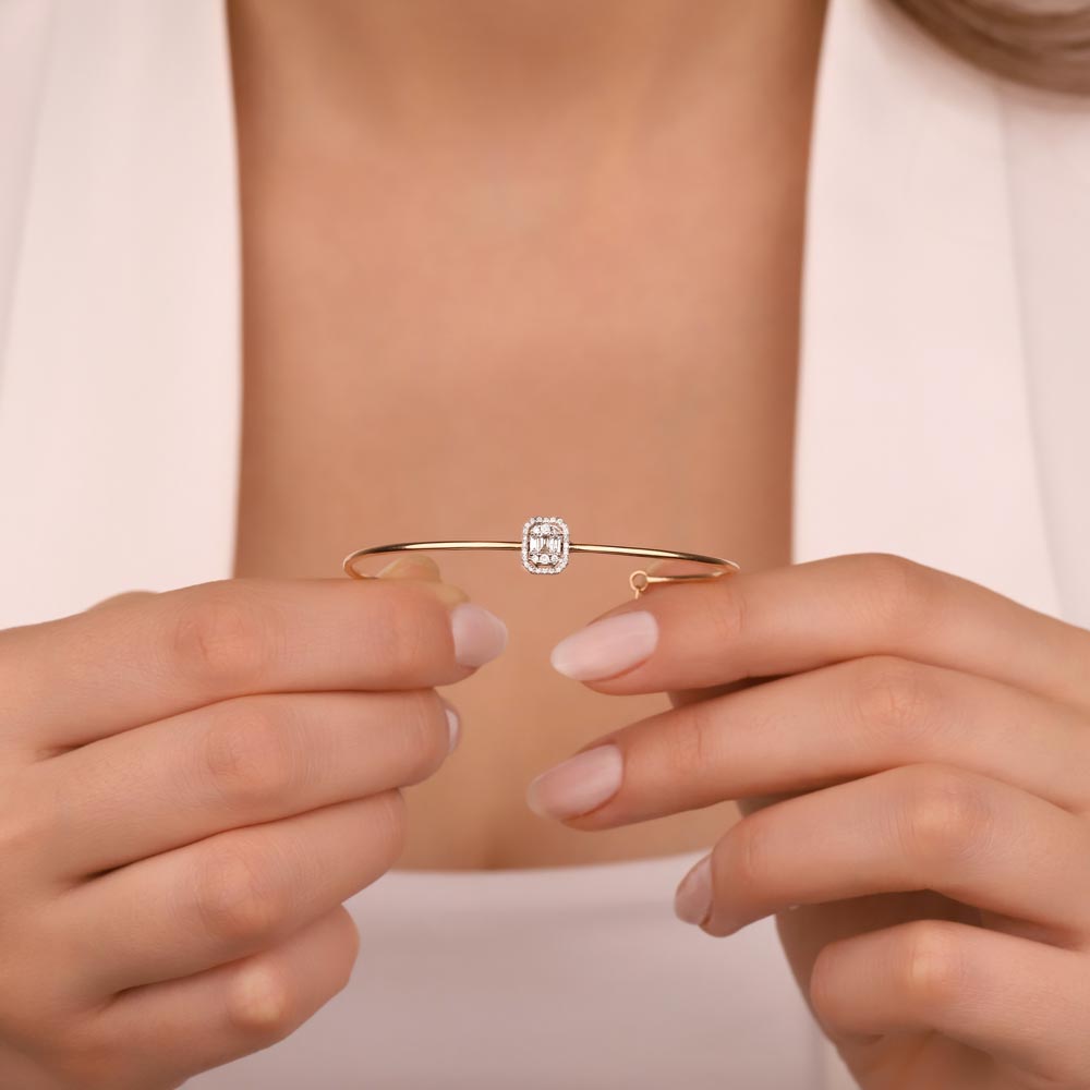 0,19 Karat Lab Pırlanta Baget Bileklik - FP00633
