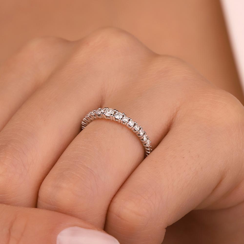 0,23 Karat Süzme Yarımtur Yüzük - FP05372
