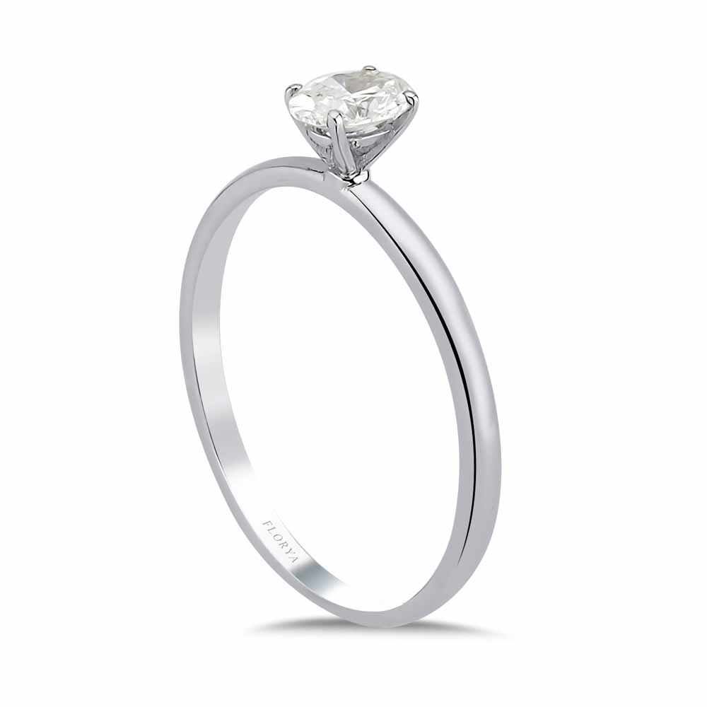 0.30 Karat Lab Pırlanta Oval Tiffany Tektaş Yüzük - FP04215