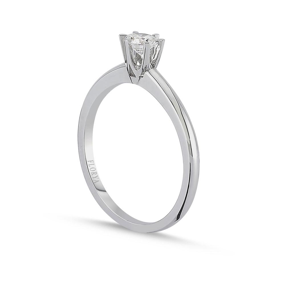 Tektaş Yüzükler 0,30 Karat Lab Pırlanta Tiffany Charm Tektaş Yüzük - FP09317