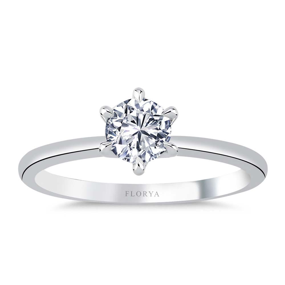 Tektaş Yüzükler 0.30 Karat Lab Pırlanta Tiffany Forever Tektaş Yüzük - FP11037