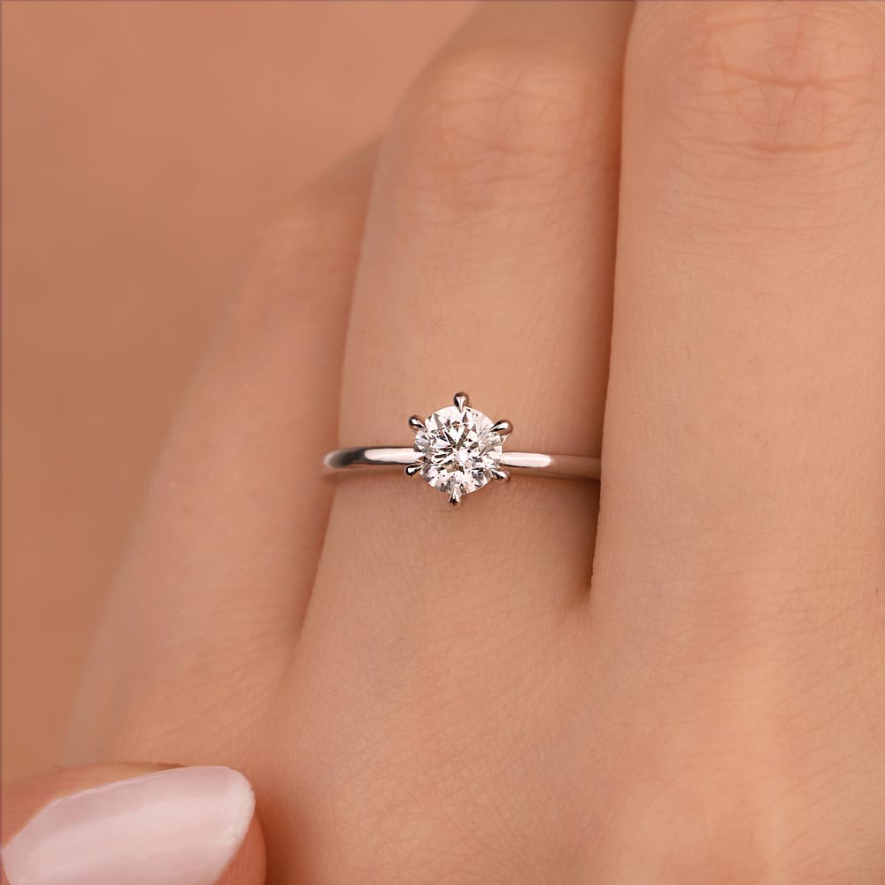 Tektaş Yüzükler 0.30 Karat Lab Pırlanta Tiffany Forever Tektaş Yüzük - FP11037