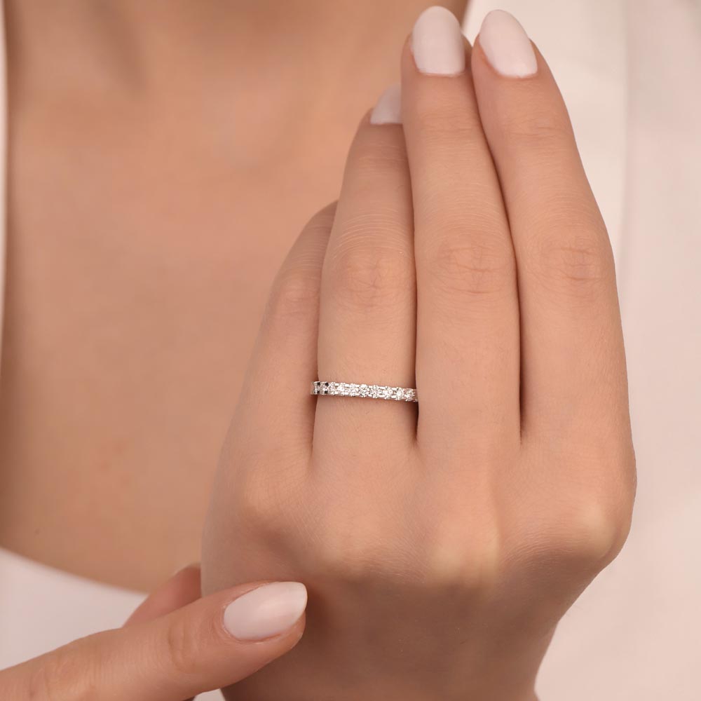 0,36 Karat Lab Pırlanta Yarımtur Yüzük - FP09442