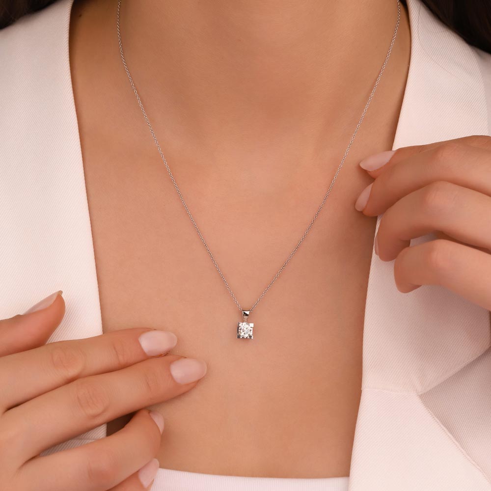 0,40 Karat Lab Pırlanta Tektaş Kolye - FP01604