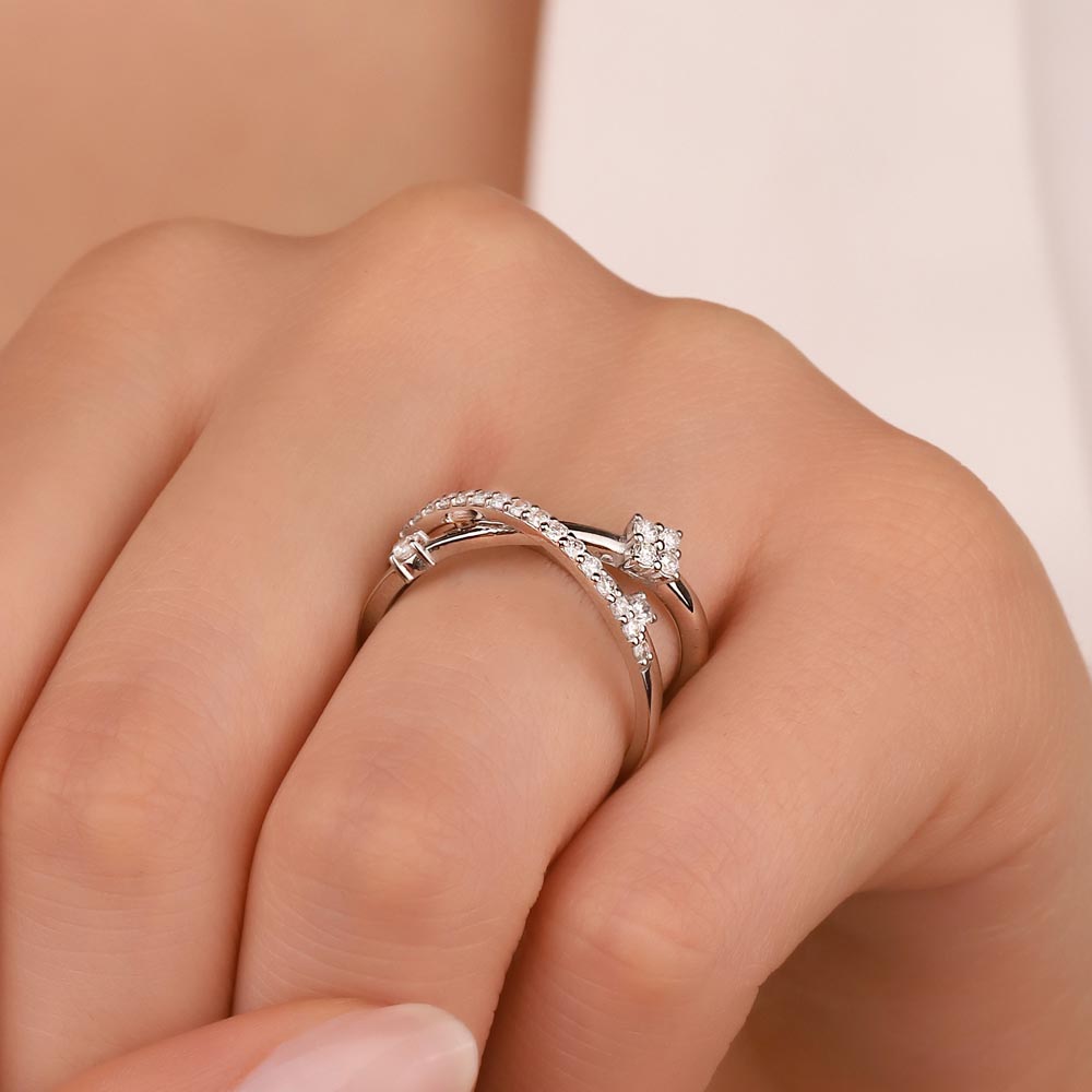 0.44 Karat Lab Pırlanta Özel Tasarım Aether Yüzük - FP03660