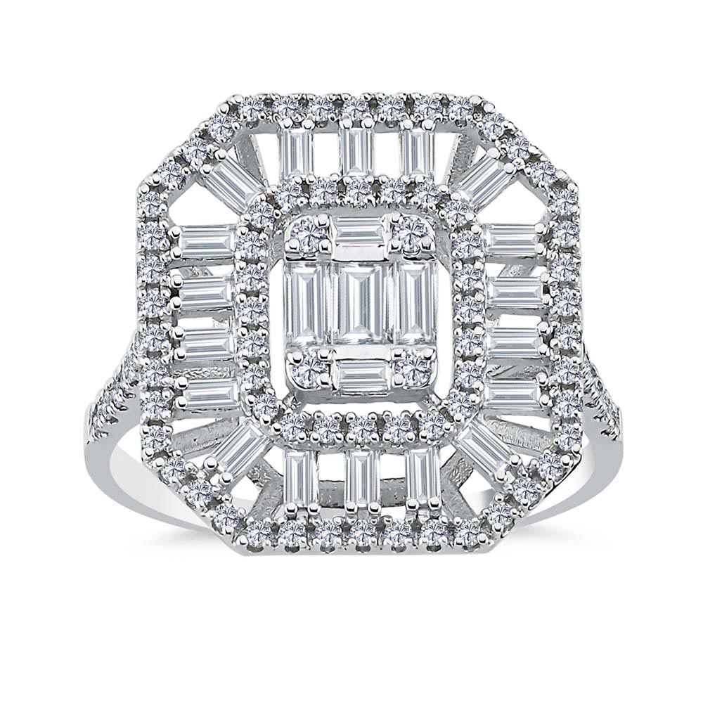 Baget Yüzükler 0,93 Karat Lab Pırlanta Jewelra Tasarım Baget Yüzük - FP02933