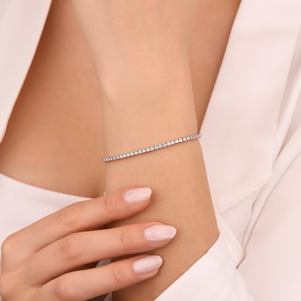 1,00 Karat Lab Pırlanta Taşlı Su Yolu Bileklik - FP03616