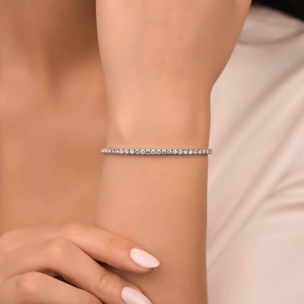 1,00 Karat Lab Pırlanta Taşlı Su Yolu Bileklik - FP03616