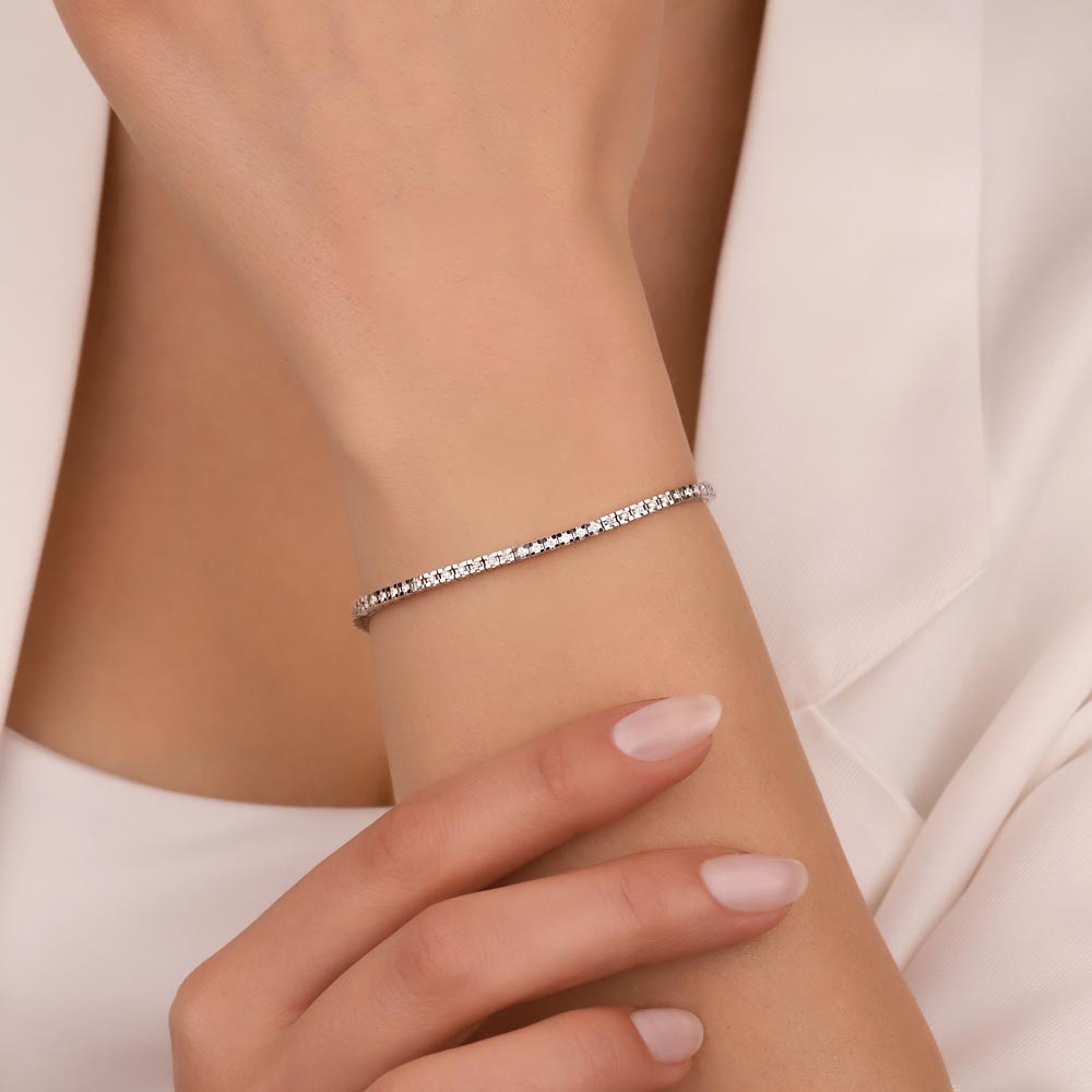 1,00 Karat Lab Pırlanta Taşlı Su Yolu Bileklik - FP01319
