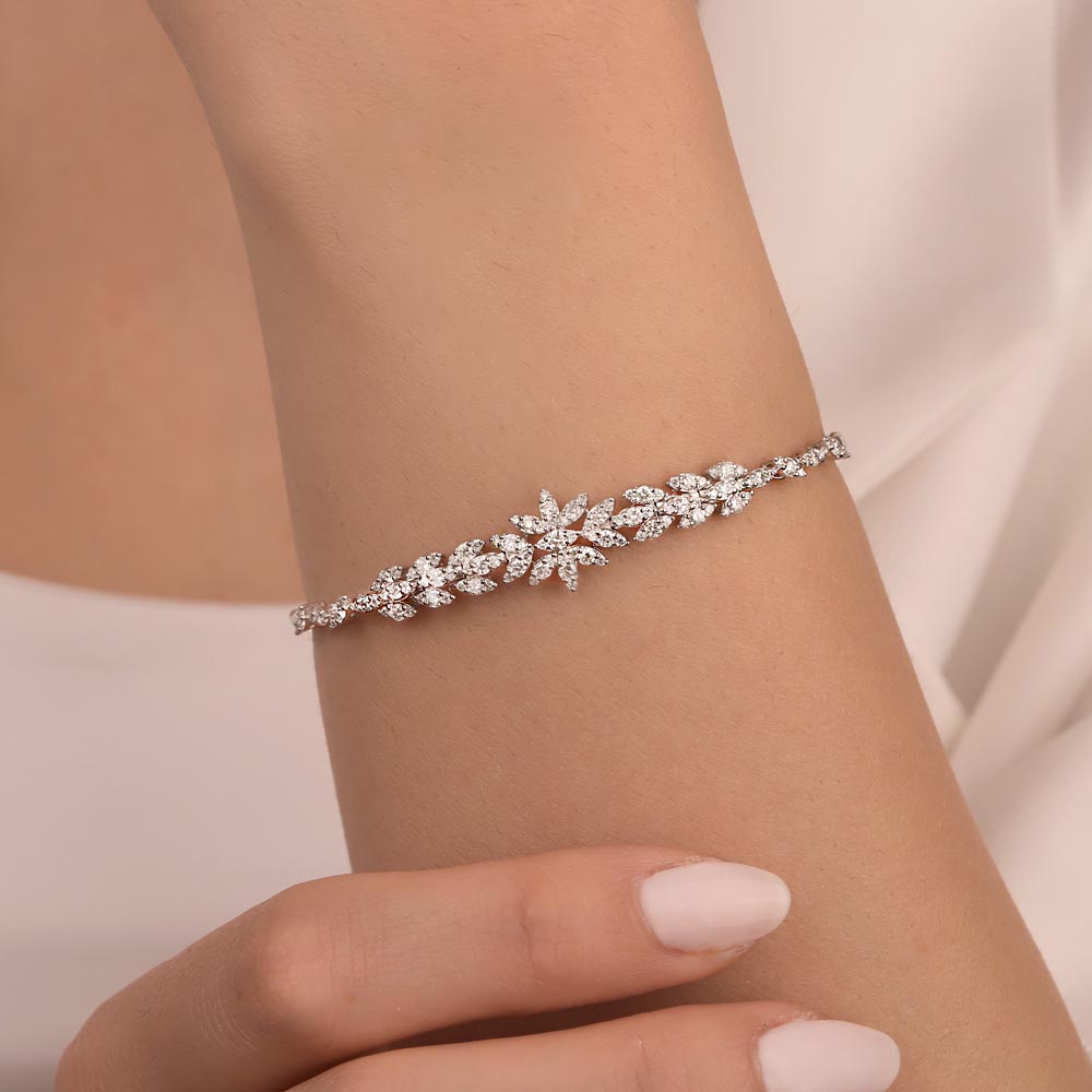 1.30 Karat Lab Pırlanta Taşlı Özel Tasarım Bileklik - FP04984