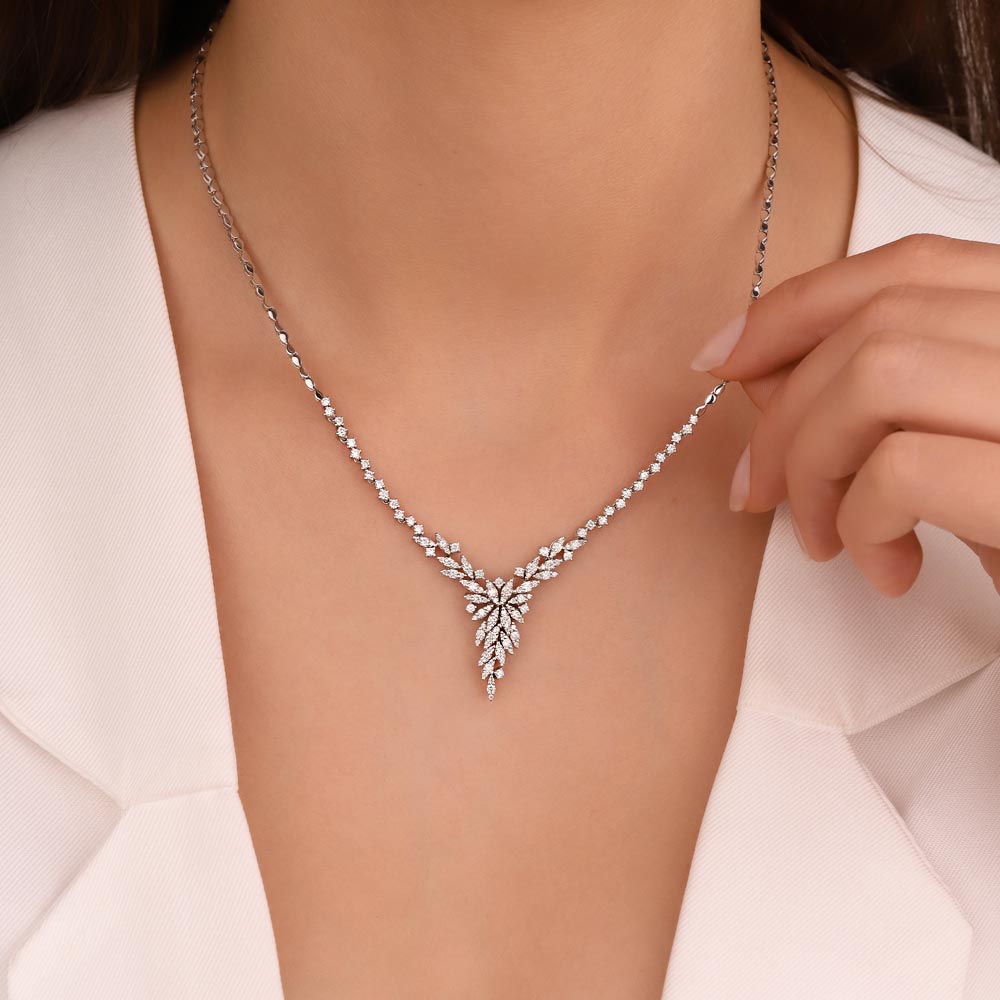 1,65 Karat Lab Pırlanta Taşlı Zincirli Gerdanlık - FP03861
