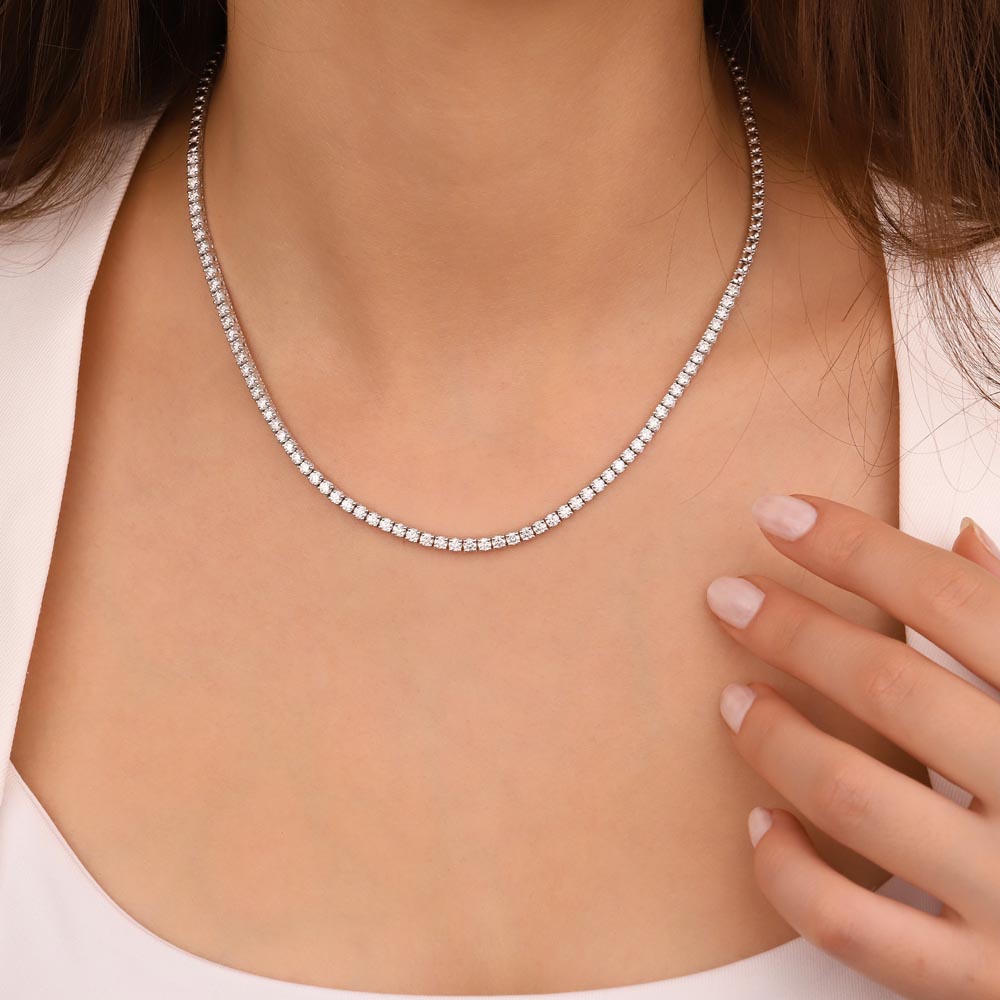 4,77 Karat Lab Pırlantalı Tektaş Su Yolu Gerdanlık - FP04071