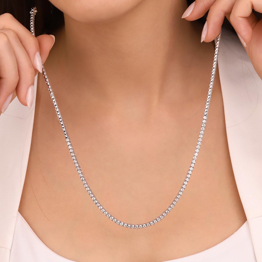 4,77 Karat Lab Pırlantalı Tektaş Su Yolu Gerdanlık - FP04071