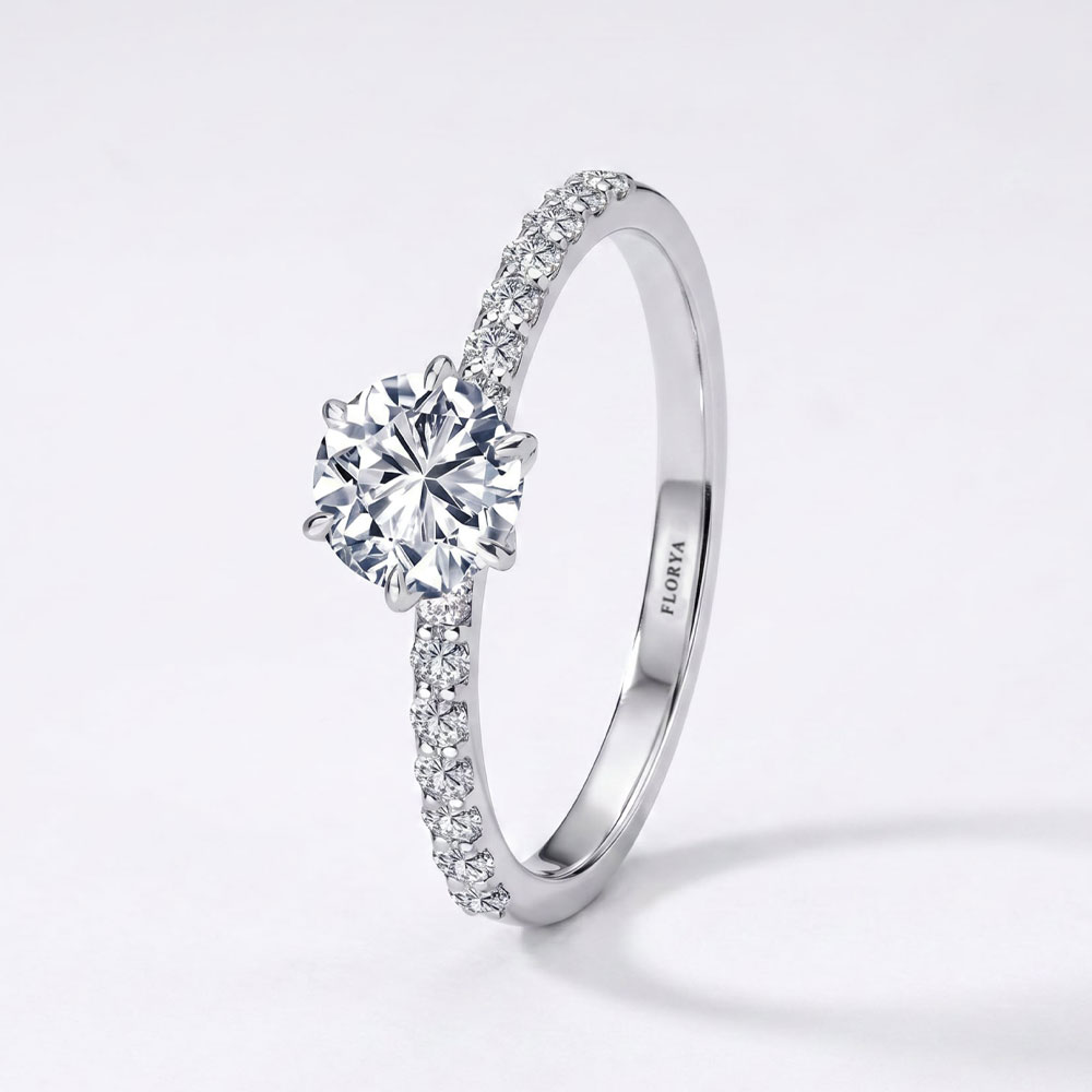 0,90 Karat Laboratuvar Pırlanta Tiffany Tektaş Yüzük