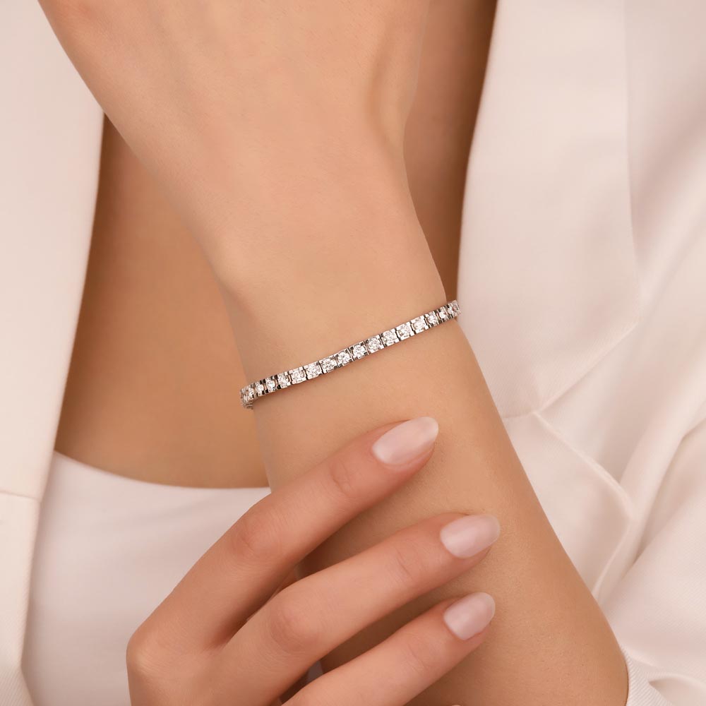 5,82 Karat Laboratuvar Pırlanta Su Yolu Bileklik