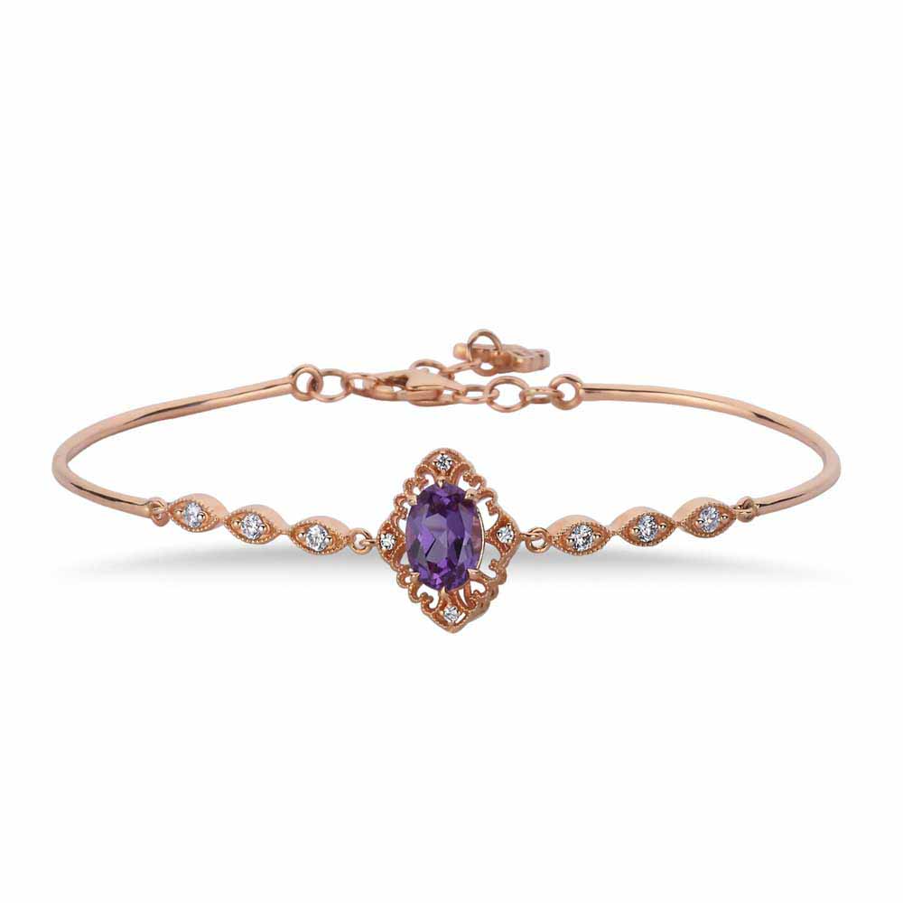 Laboratuvar Pırlanta Vintage Alexandrite Hediyelik Bileklik