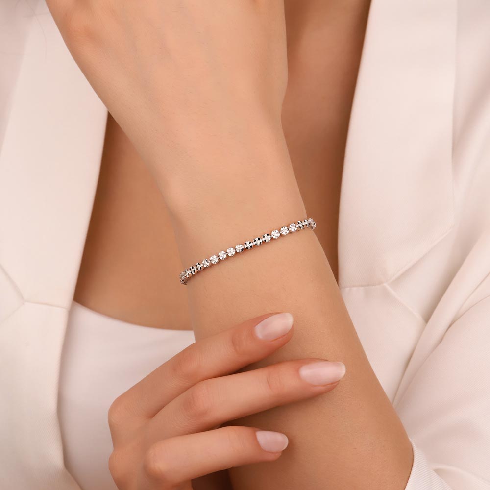 1,78 ct. Laboratuvar Pırlanta Su Yolu Bileklik