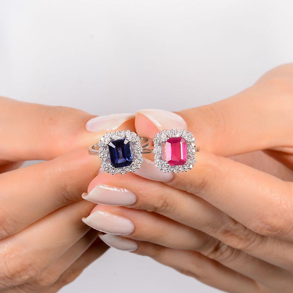 2,57 Karat Laboratuvar Pırlanta Royale Safir Yüzük