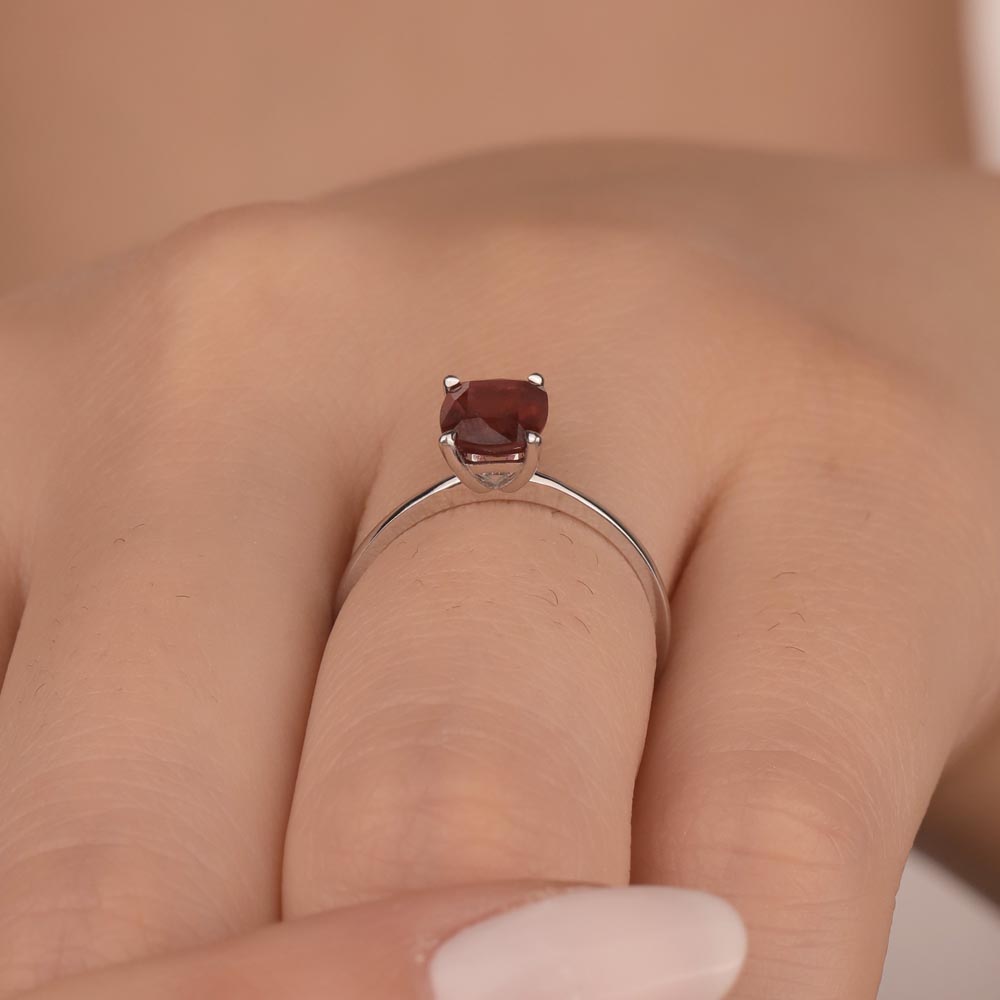 1,45 Karat Laboratuvar Pırlantalı Yakut Taşlı Yüzük