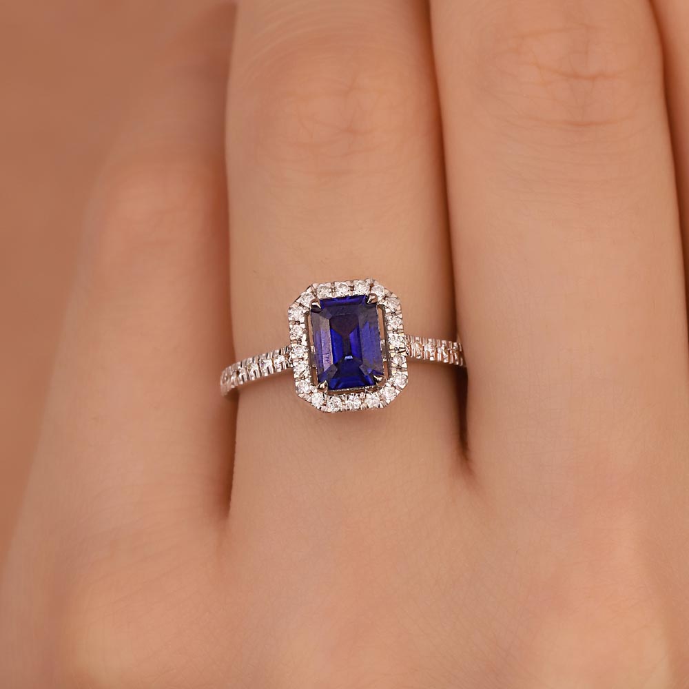 1,33 Karat Laboratuvar Pırlanta Royale Safir Yüzük