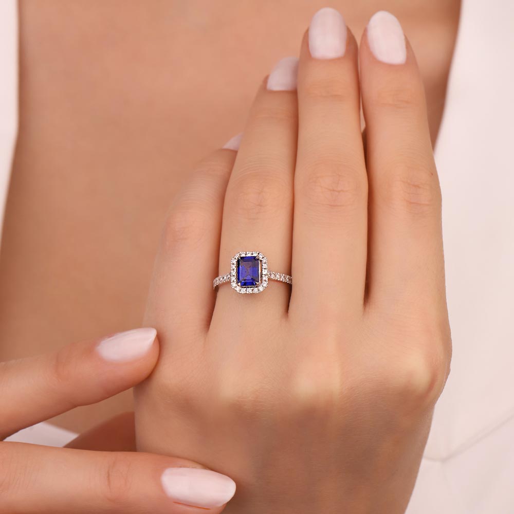 1,33 Karat Laboratuvar Pırlanta Royale Safir Yüzük