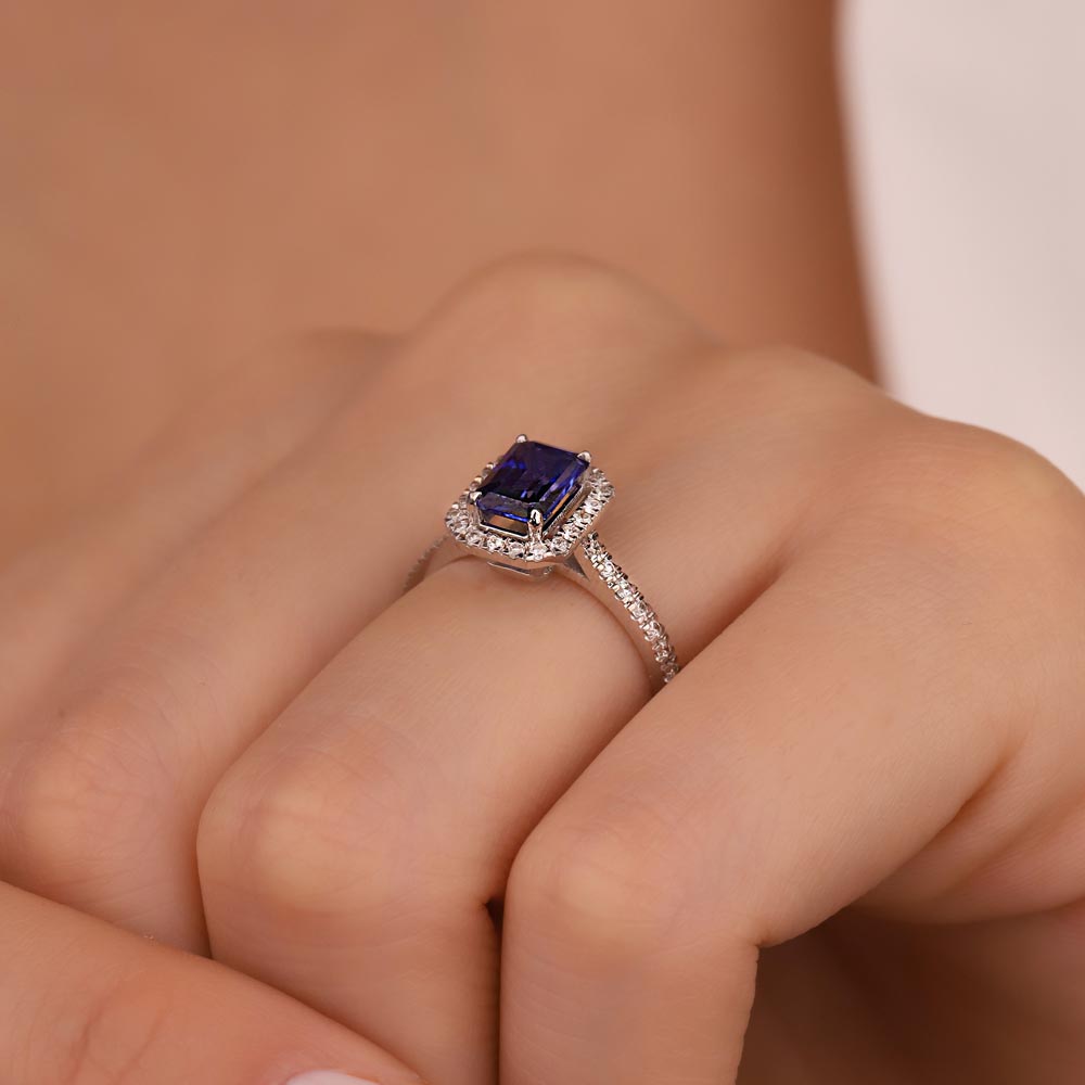 1,33 Karat Laboratuvar Pırlanta Royale Safir Yüzük