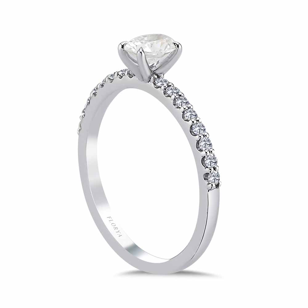 0,60 Karat Laboratuvar Pırlanta Oval Tektaş Yüzük