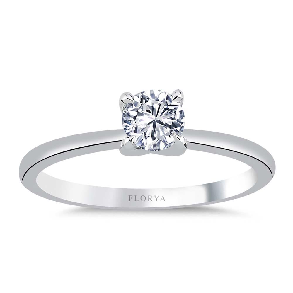 0,20 Karat Laboratuvar Pırlanta Tektaş Tiffany Yüzük