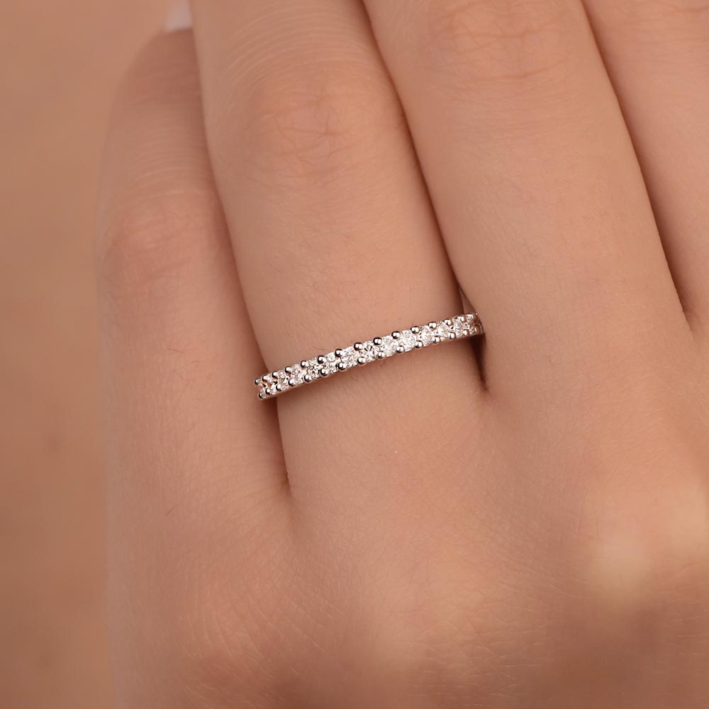 0.35 Karat Laboratuvar Pırlanta Taşlı tamtur Yüzük