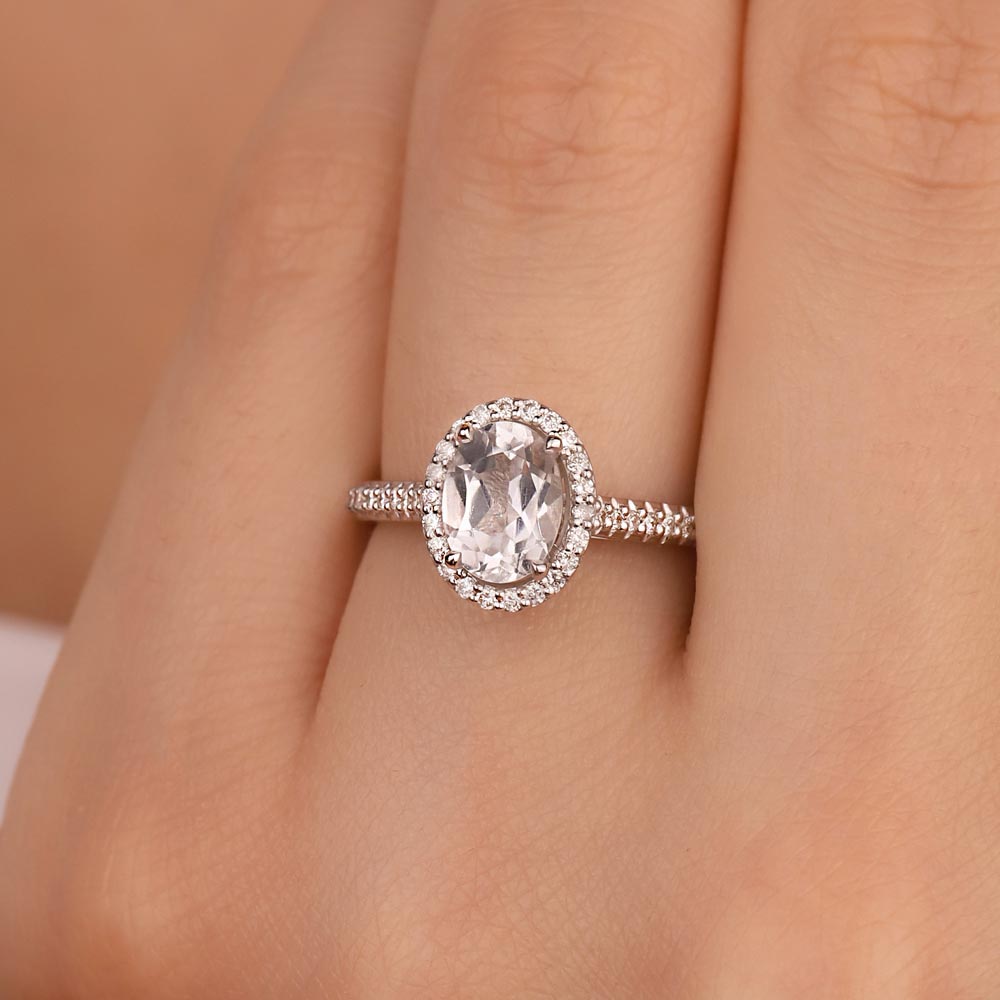 1.30 Karat Laboratuvar Pırlanta Beyaz Topaz Tektaş Yüzük