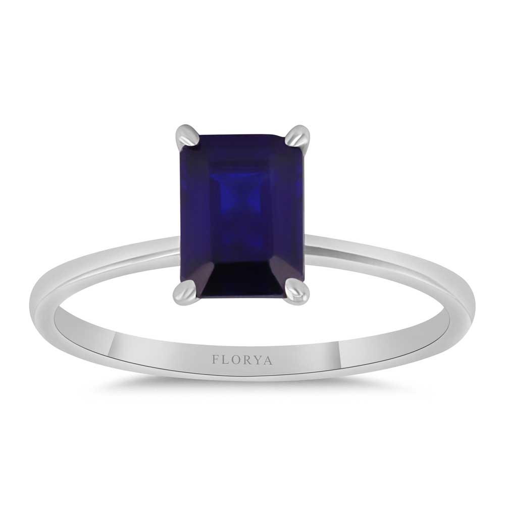 1,25 Karat Octagon Kesim Royale Safir Yüzük