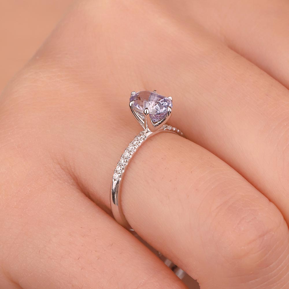 2,08 Karat Laboratuvar Pırlanta Özel Tasarım Royale Safir Yüzük